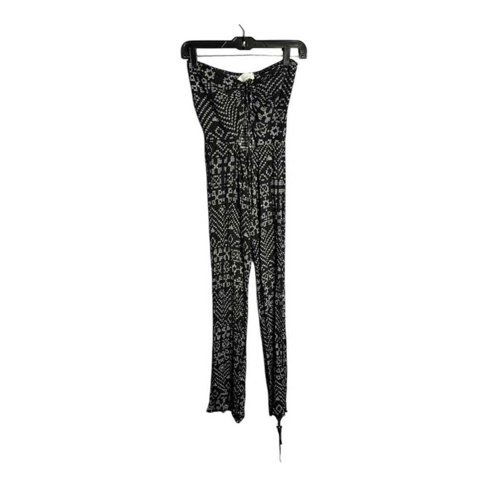 Vintage Havana Black and White Strapless Jumpsuit With Small Cutout Small